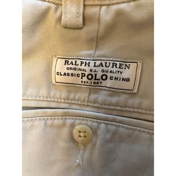 Polo Ralph Lauren Mens Classic Fit Andrew Pant 38T-36 Big & Tall 100% Cotton Bei